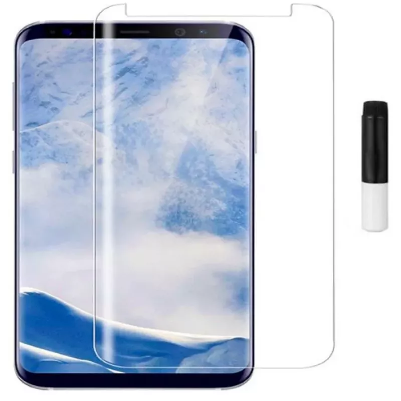 EVELATUS Samsung Galaxy S9 Plus Clear Glass UV Screen Protector mit Flüssigkleber