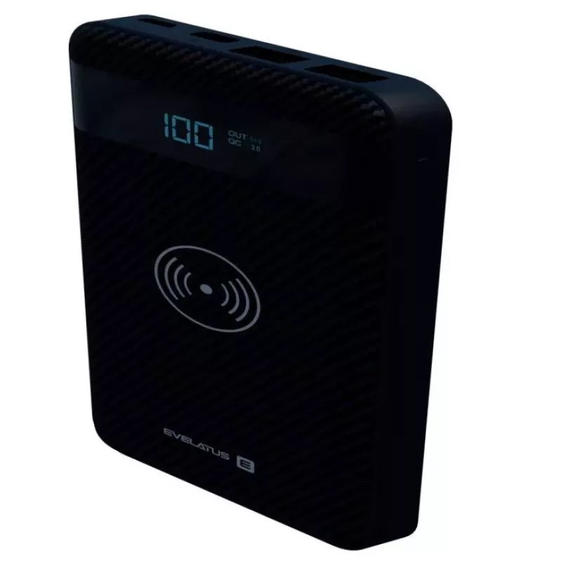 Evelatus Power Bank Wireless EPB05 10000 mAh Schwarz
