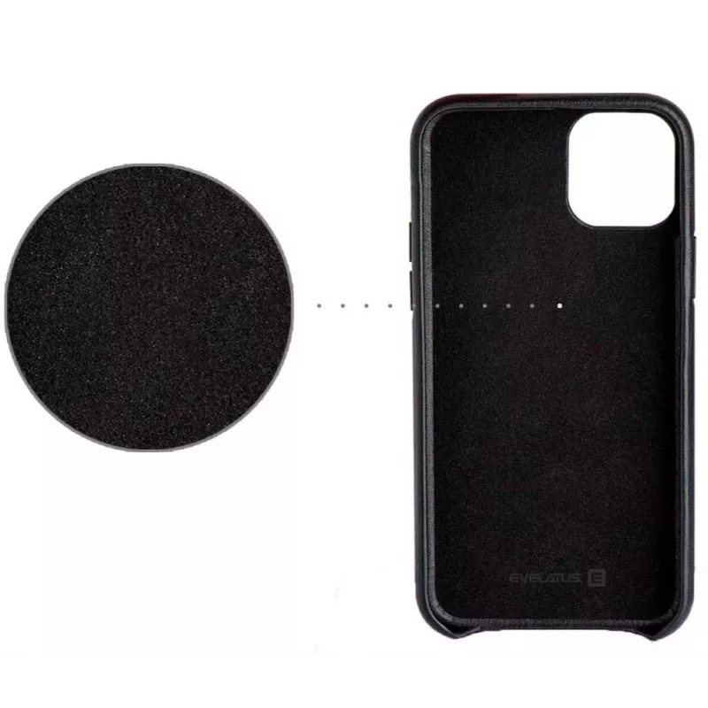 Evelatus Apple iPhone 11 Pro Lederhülle Schwarz