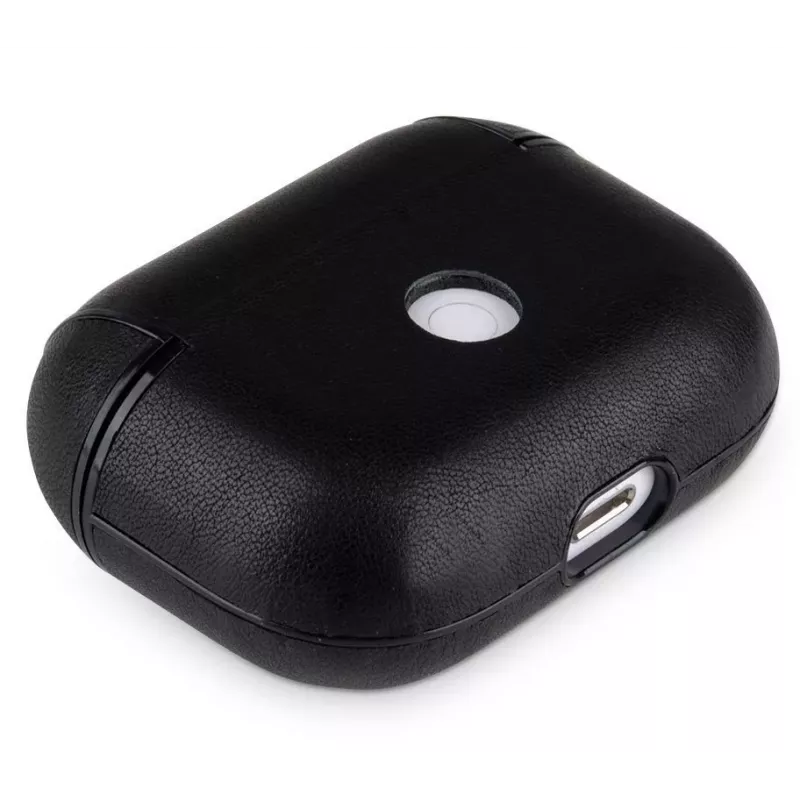 Evelatus Apple AirPods Pro Leder-Schutzhülle Schwarz