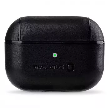 Evelatus Apple AirPods Pro Leder-Schutzhülle Schwarz