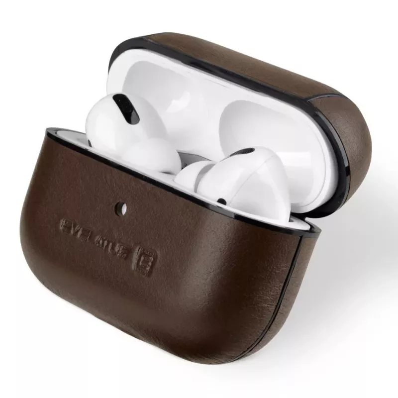 Evelatus Apple AirPods Pro Leder-Schutzhülle Braun