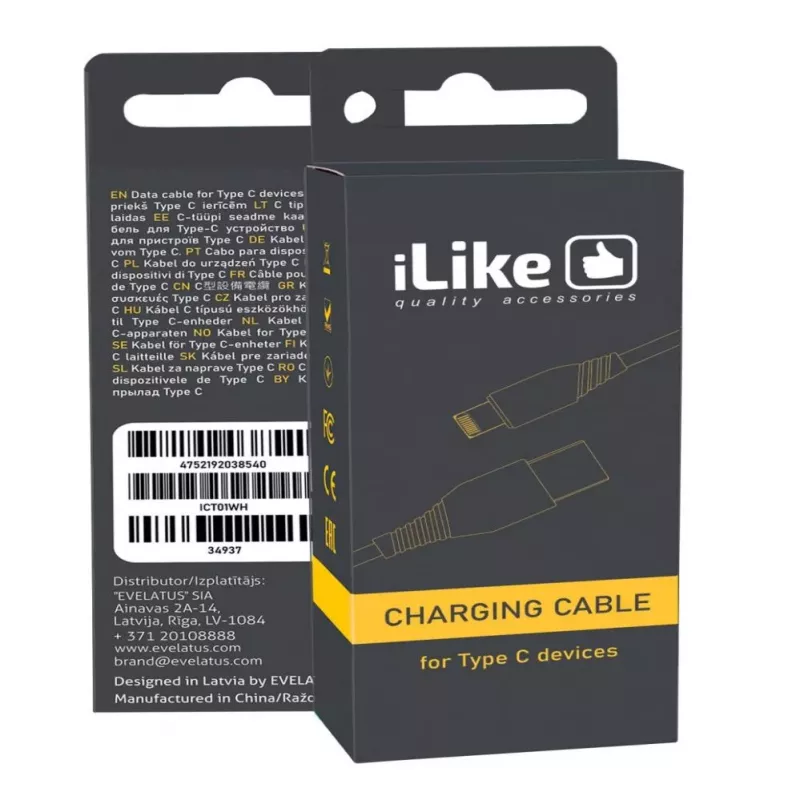 iLike Evelatus Ladekabel für Lightning-Geräte CCI01 Weiß