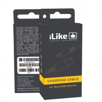 iLike Ladekabel für MicroUSB ICM01 Schwarz