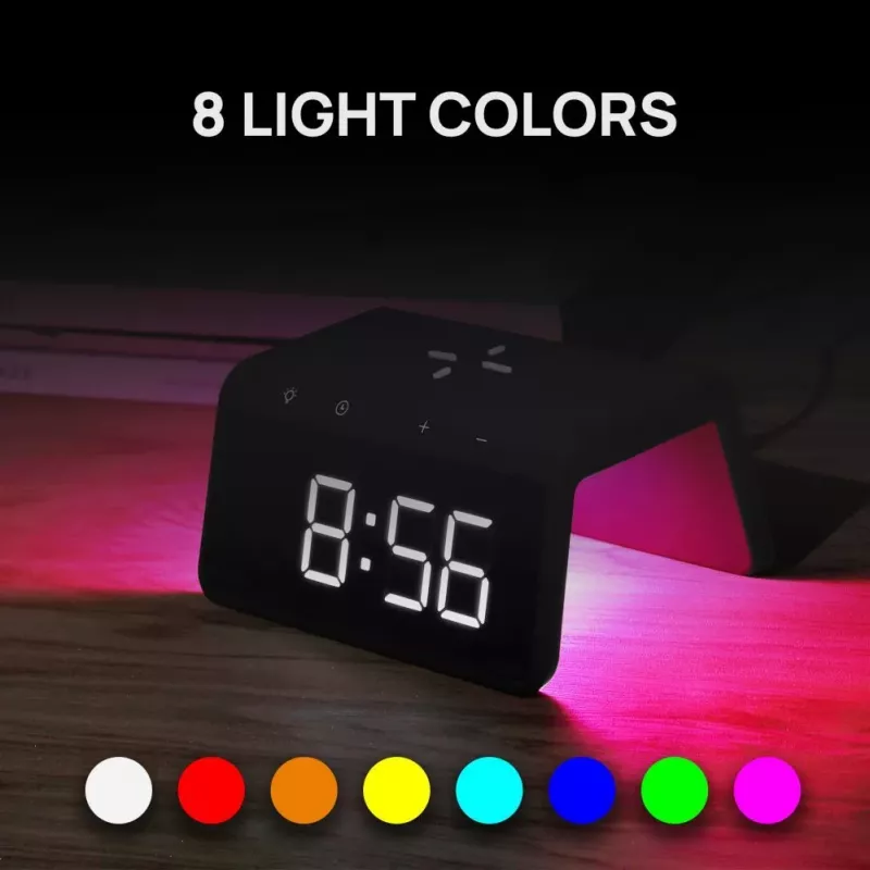 Evelatus Wireless Charging Clock WCC01BK Schwarz