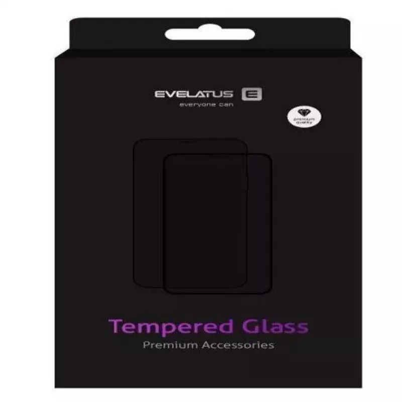 Evelatus Apple iPhone 12 Pro Max 6.7 Zoll Anti-Blau 2.5D Full Cover Japan Glue Glas Anti-Statischer Displayschutz