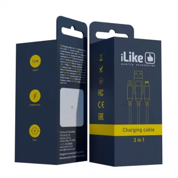 iLike Ladekabel 3 in 1 CCI02 Rot