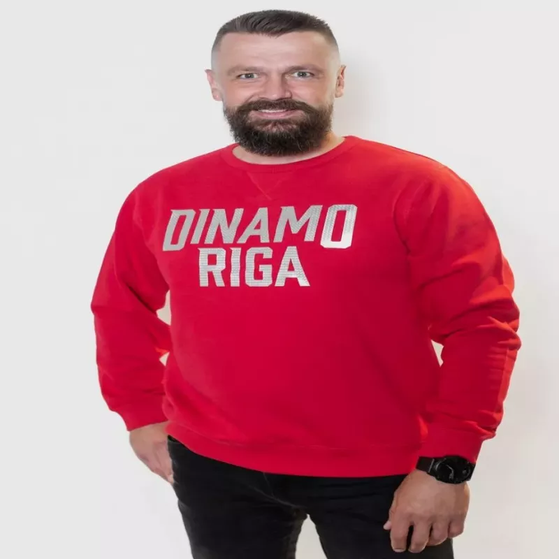 Dinamo Damen-T-Shirt L DINAMO mit rotem Metallic-Druck Weiß