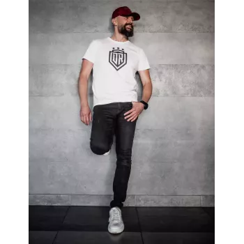 Dinamo Herren-T-Shirt «DINAMO» mit schwarzem Druck XXL Weiß