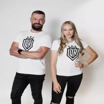 Dinamo Women's T-Shirt DINAMO mit schwarzem Print XS Weiß