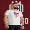 Dinamo Herren T-Shirt XL «DINAMO» mit rotem Metallic-Druck Weiß