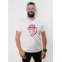 Dinamo Herren T-Shirt XL «DINAMO» mit rotem Metallic-Druck Weiß
