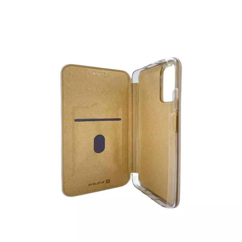 Evelatus Book Case für Xiaomi Redmi 9T - Gold - PU-Leder mit TPU-Schale, Wallet-Folio mit Ständer und Kartenfächern