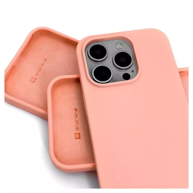 Evelatus Apple iPhone 14 Pro 6.1 Premium Soft Touch Silikonhülle Hellrosa