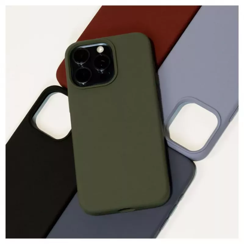 EVELATUS Premium Soft Touch Silicone Case für Apple iPhone 14 Pro Max 6,7 - Schwarz