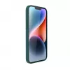 Evelatus Apple iPhone 14 Plus Echtes Leder Case mit MagSafe Dunkelgrün