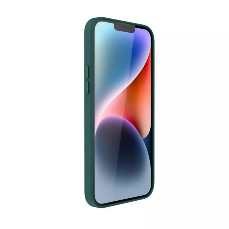 Evelatus Apple iPhone 14 Plus Echtes Leder Case mit MagSafe Dunkelgrün