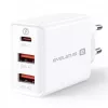 Evelatus ETC06 Reiseladegerät EU-Wand 3 Ports 32W USB-C / USB-A2 Weiß