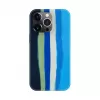 Evelatus Apple iPhone 13 Pro Max Silikonhülle Mehrfarbig Blau