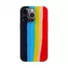 Evelatus Apple iPhone 13 Pro Max Silikonhülle Mehrfarbig Regenbogen