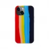 Evelatus Apple iPhone 14 Silikonhülle Mehrfarbig Regenbogen
