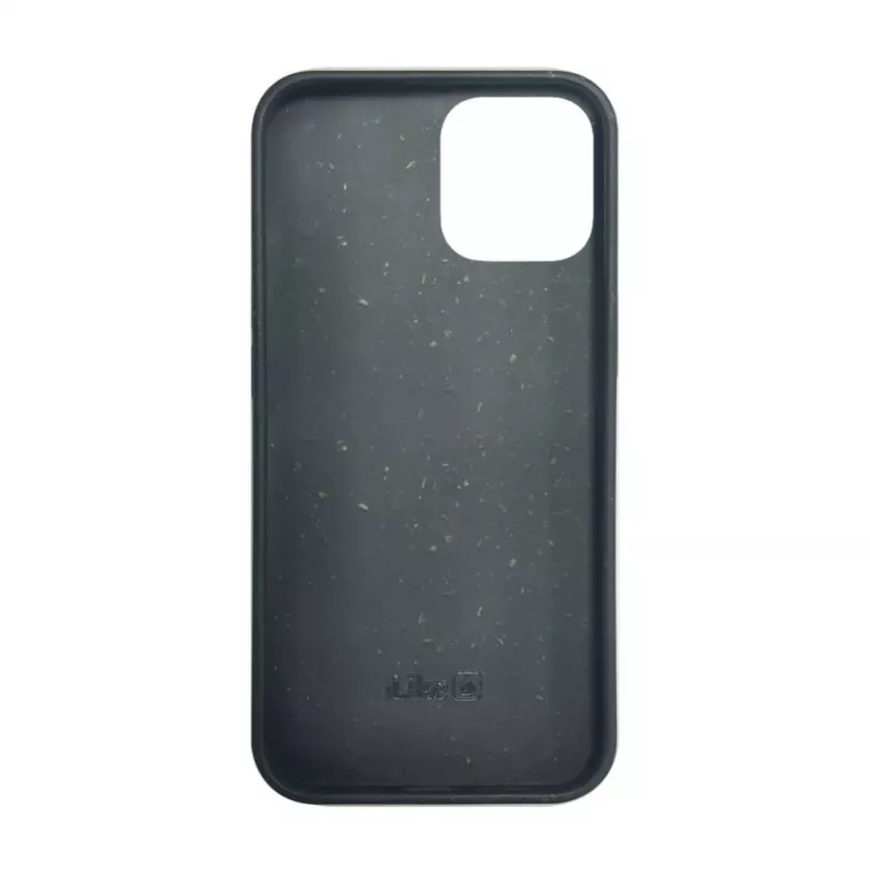 iLike Apple iPhone 12 / 12 Pro Silikon-Kunststoff-Hülle Eco Print Design Schwarz
