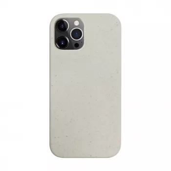 iLike Apple iPhone 12 Pro Max Silikonhülle Eco Print Design Weiß