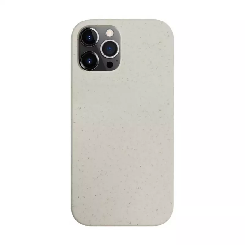 iLike Apple iPhone 12 Pro Max Silikonhülle Eco Print Design Weiß