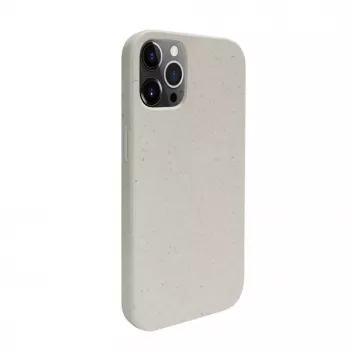 iLike Apple iPhone 12 Pro Max Silikonhülle Eco Print Design Weiß