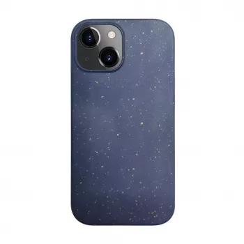 iLike Apple iPhone 13 Silikon-Kunststoffhülle Eco Print Design Blau