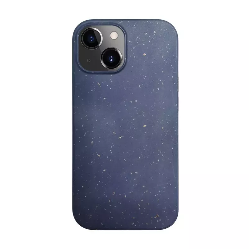 iLike Apple iPhone 13 Silikon-Kunststoffhülle Eco Print Design Blau