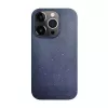 iLike Apple iPhone 13 Pro Max Silikon-Kunststoff-Hülle Eco Print Design Blau