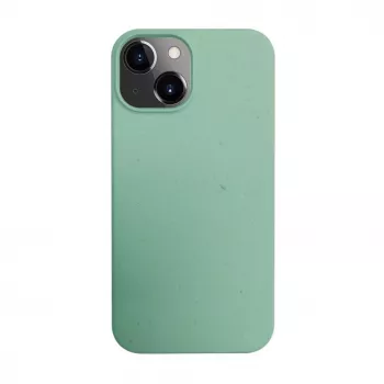 iLike Apple iPhone 14 Silikon-Kunststoff-Hülle Eco Print Design Blume Grün
