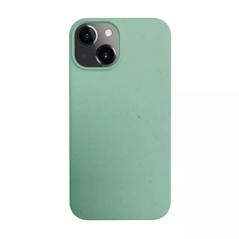 iLike Apple iPhone 14 Silikon-Kunststoff-Hülle Eco Print Design Blume Grün