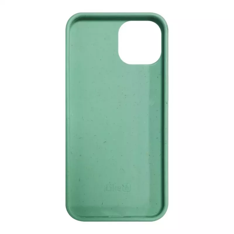 iLike Apple iPhone 14 Silikon-Kunststoff-Hülle Eco Print Design Blume Grün