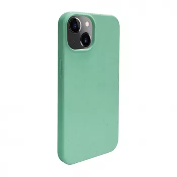 iLike Apple iPhone 14 Silikon-Kunststoff-Hülle Eco Print Design Blume Grün