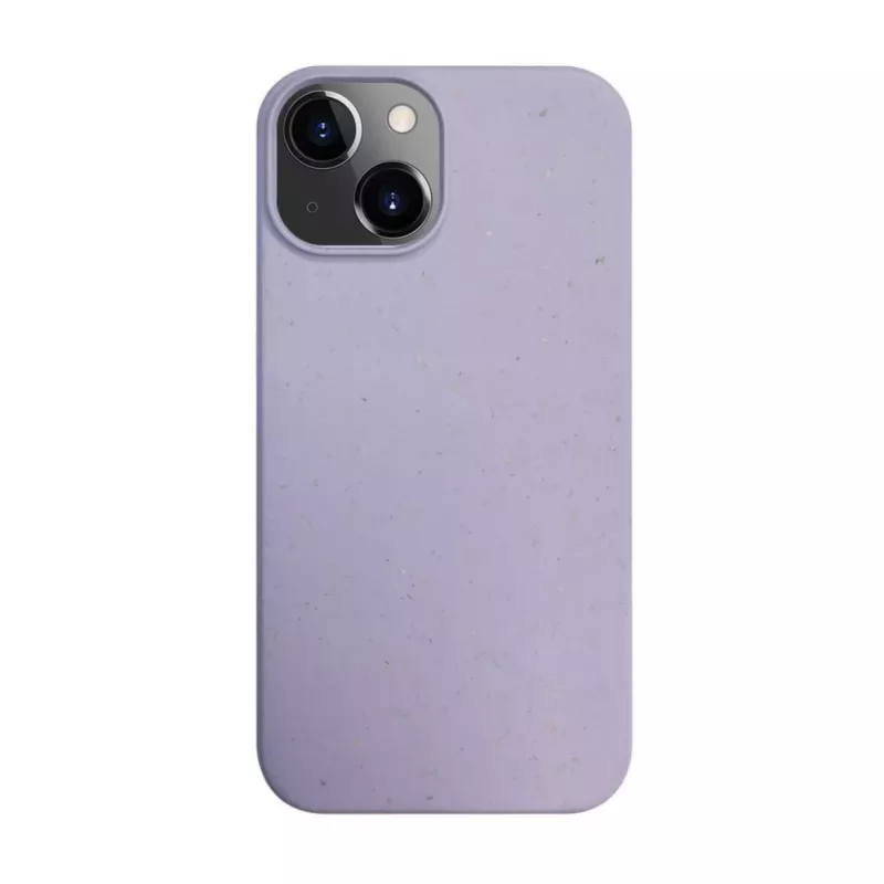 iLike Apple iPhone 14 Silikon-Kunststoff-Hülle Eco Print Design Blume Lila