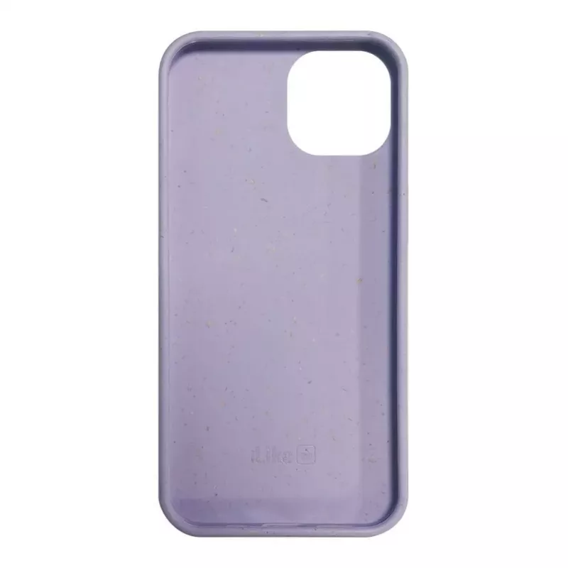iLike Apple iPhone 14 Silikon-Kunststoff-Hülle Eco Print Design Blume Lila