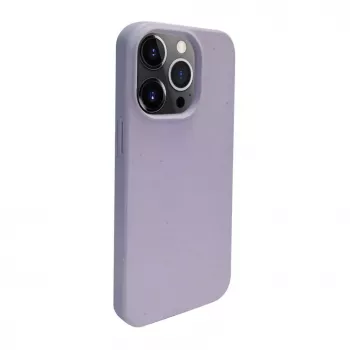 iLike Apple iPhone 14 Pro Max Silikon-Kunststoff-Hülle Eco Print Design Blume Lila