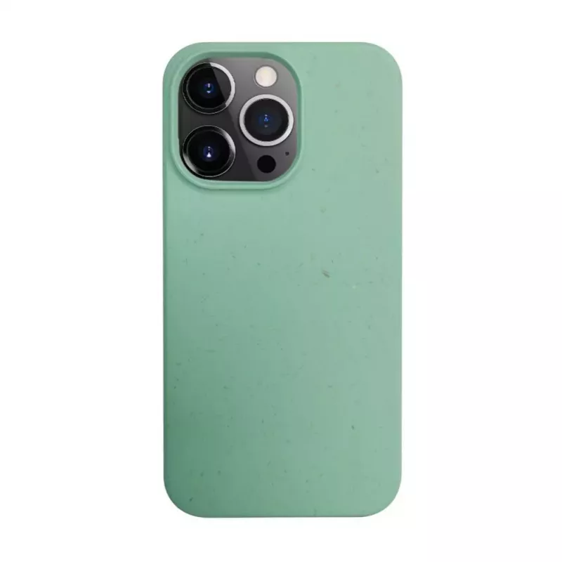 iLike Apple iPhone 14 Pro Silikon-Kunststoffhülle Eco Print Design Flower Green