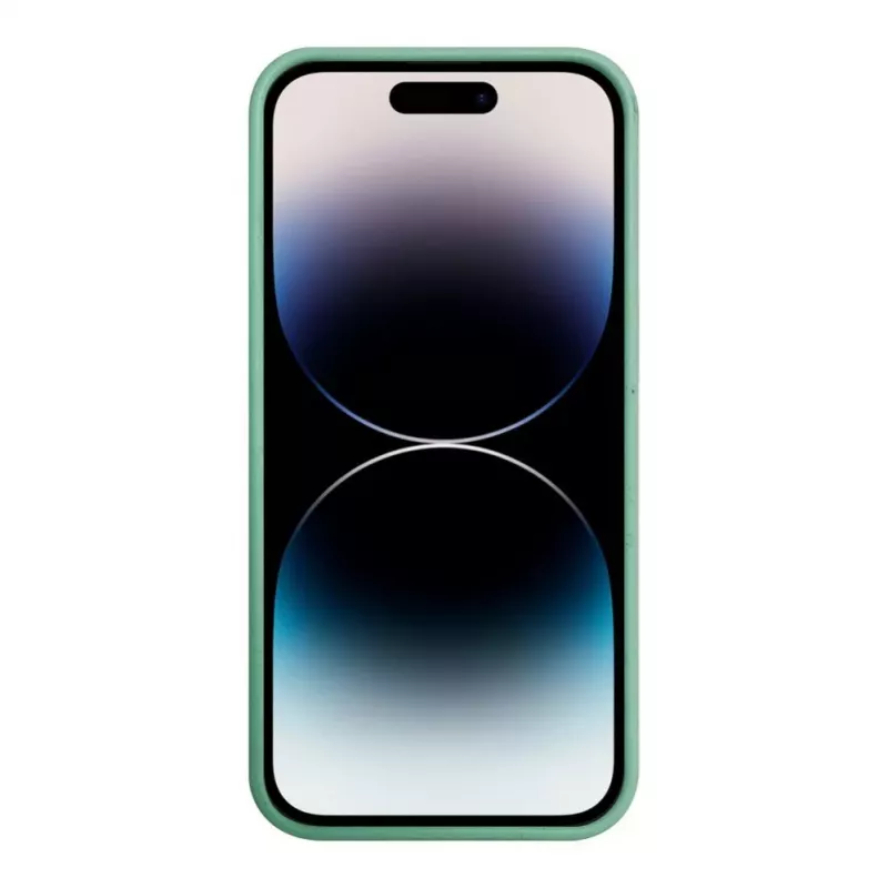 iLike Apple iPhone 14 Pro Silikon-Kunststoffhülle Eco Print Design Flower Green