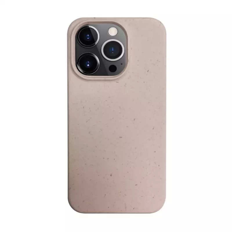iLike Apple iPhone 14 Pro Silikon-Kunststoff-Hülle Eco Print Design Beige