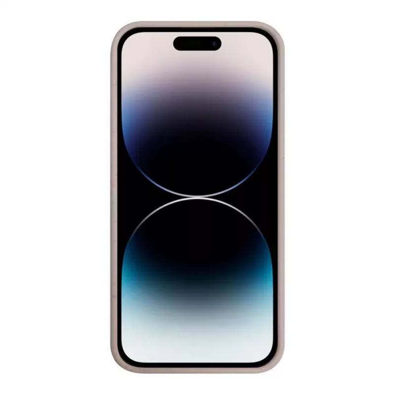iLike Apple iPhone 14 Pro Silikon-Kunststoff-Hülle Eco Print Design Beige