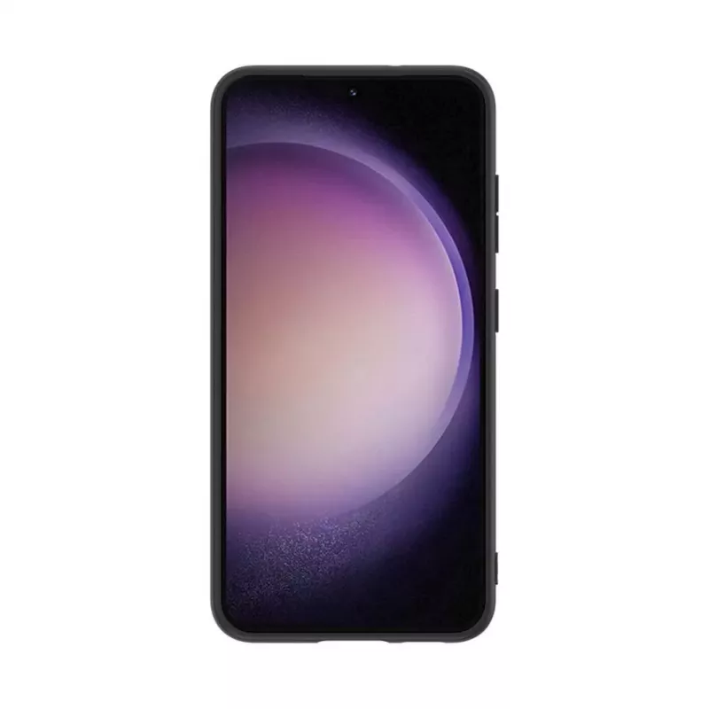 iLike Samsung Galaxy S23 Kunstleder-Rückseitencover Schwarz