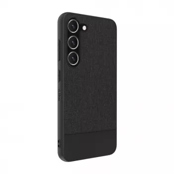 iLike Samsung Galaxy S23 Kunstleder-Rückseitencover Schwarz
