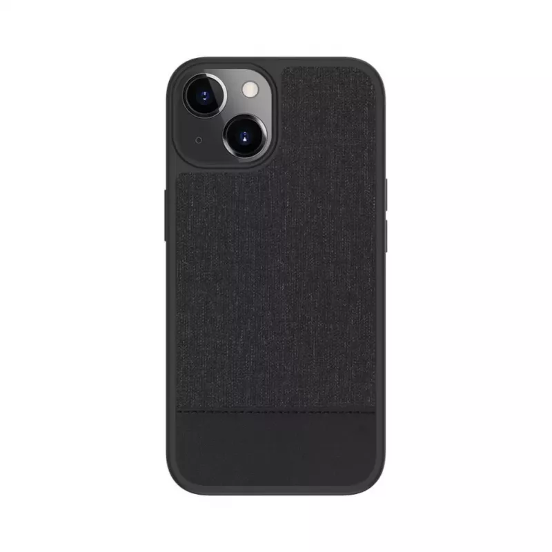 iLike Apple iPhone 14 Plastic Leather Back Cover Black