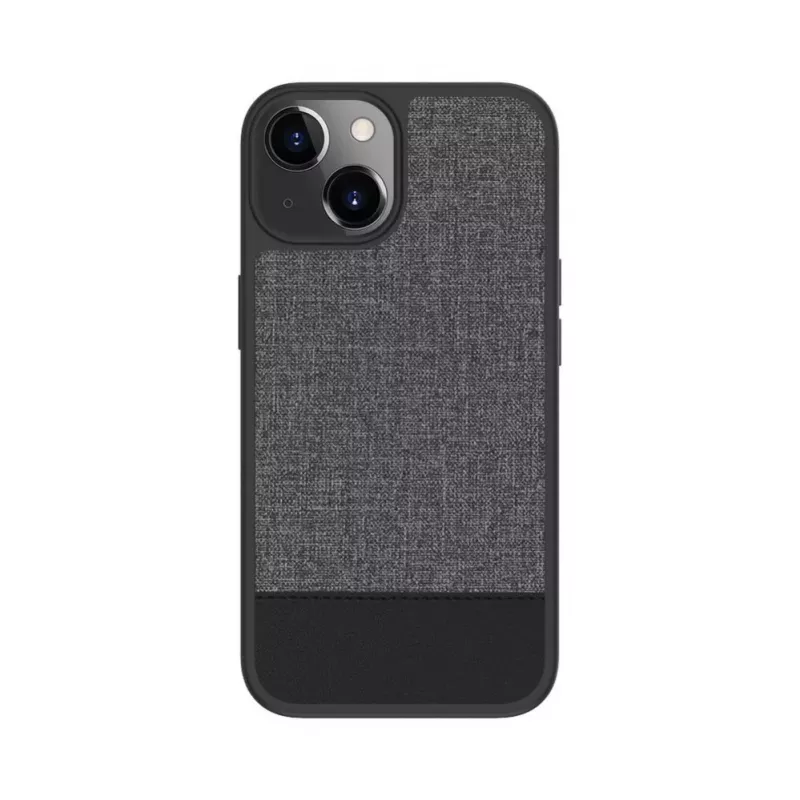 iLike Apple iPhone 14 Plastic Leather Back Cover Grau
