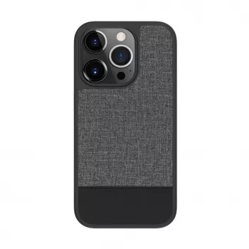 iLike Apple iPhone 14 Pro Plastic Leather Back Cover Gray