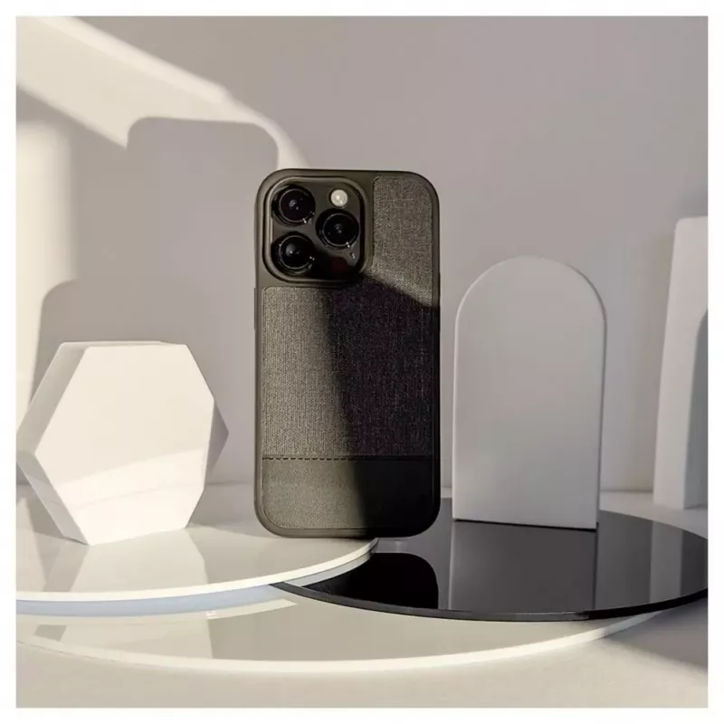 iLike Apple iPhone 14 Pro Max Plastic Leather Back Cover Gray