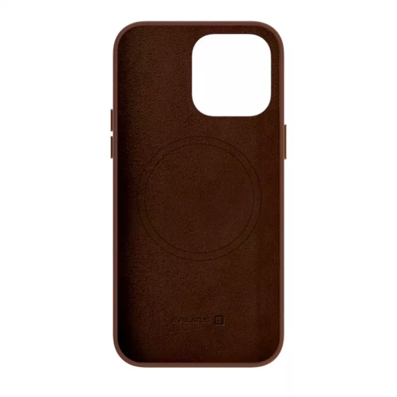 Evelatus Apple iPhone 14 Pro Max Genuine Leather Case with MagSafe Braun